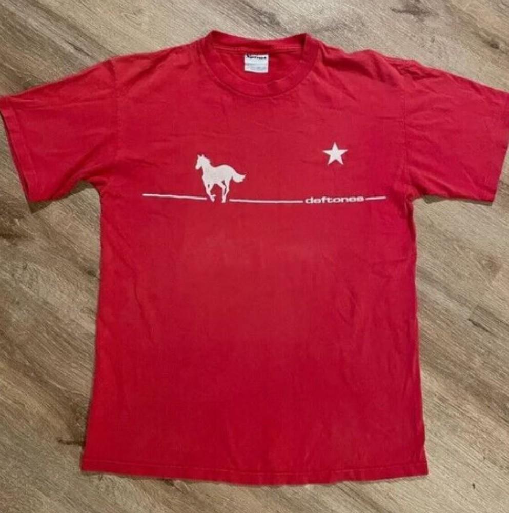 Винтажная футболка с графикой Deftones White Pony 2000 года Унисекс Мужская Женская