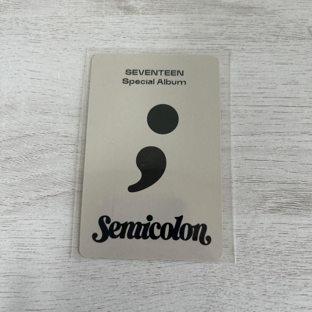 [ИСПОЛЬЗОВАННАЯ] Карточка коллекционирования динозавров SEVENTEEN с точкой с запятой