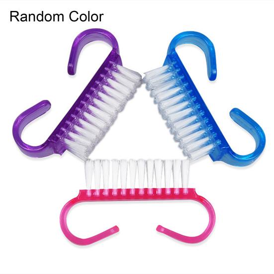 Nail Art Dust Cleaning Brush Scrubbing Manicure Pedicure Small Angle Clear Tools