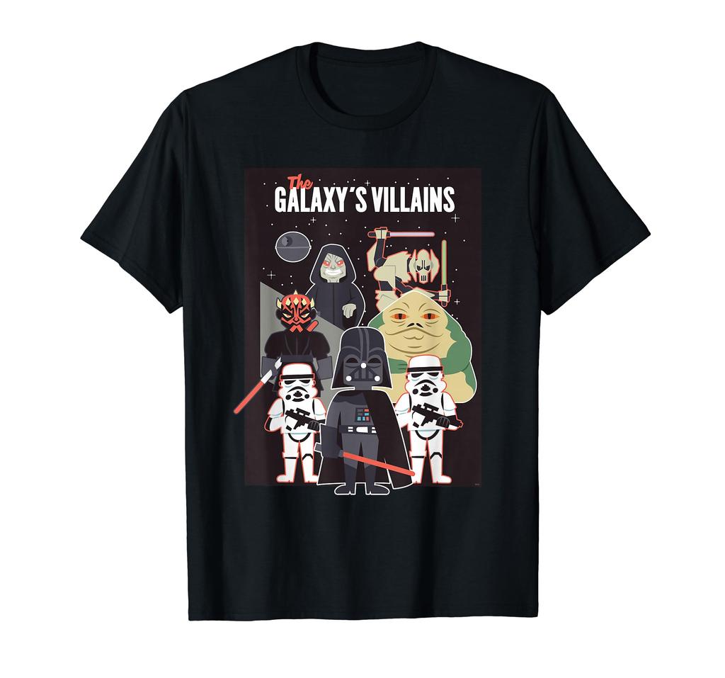 STAR WARS Galaxy Villains Darth Vader Das Maul General Grievous Jabba the Hutt T-Shirt