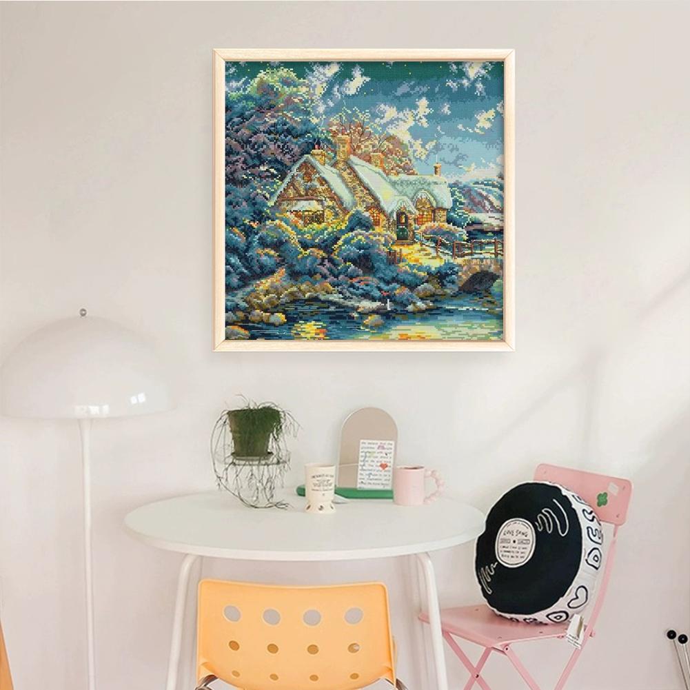 Набор для вышивки крестом «Пейзаж» из эко-хлопка 14CT, полная вышивка, AU