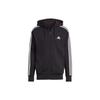 Новая толстовка с капюшоном на молнии Adidas Essentials из французского махрового трикотажа с тремя полосками IC0433