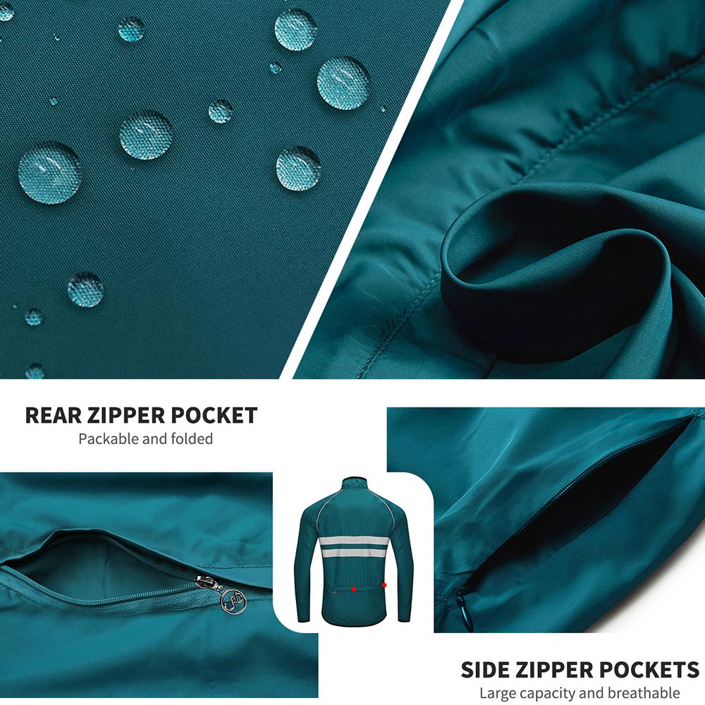 Wosawe Ветрозащитная велосипедная куртка Светоотражающая ветровка для горного велосипеда Hi Viz, ветровка из джерси для велоспорта