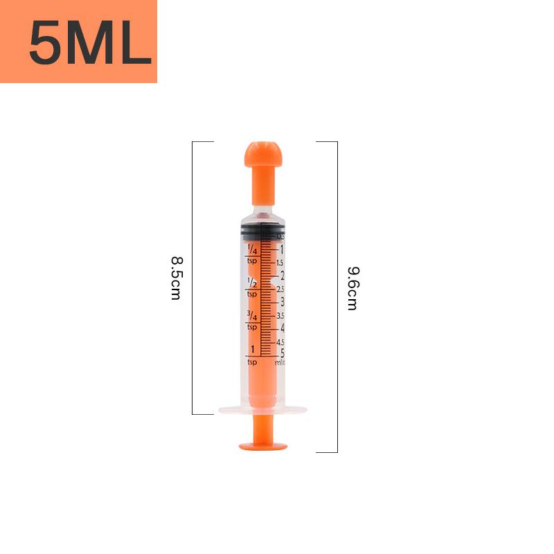 5Pcs Measurement Syringe With Cap, For Scientific Labs, Liquid Dispensing, Pet And Party Supplies, Oral Liquid 5Cc/5Ml-10Cc/10Ml