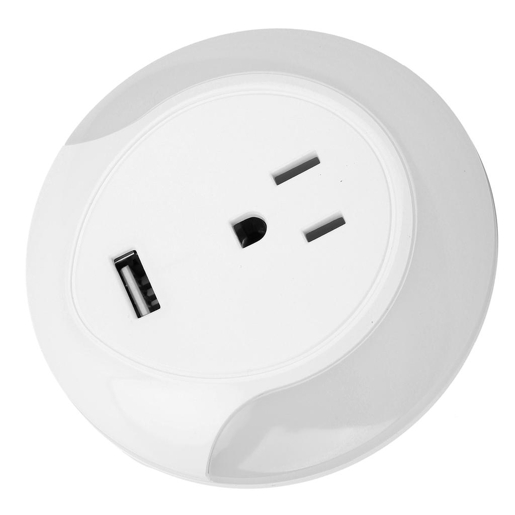 Smart Plug APP Remote Control WIFI Outlet with Timer Function USB Night Light 100‑240VUS Plug