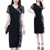 Черное платье больших размеров, женское весенне-летнее новое стильное темпераментное платье, закрывающее живот и талию, было тоньше, длинная юбка