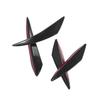 4PCS Car Front Bumper Spoiler Universal Glossy Black Rubber Air Knife for Modification