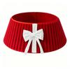 With Bow Christmas Tree Collar Plush Tree Skirt Decoration  For Christmas Tree Stand