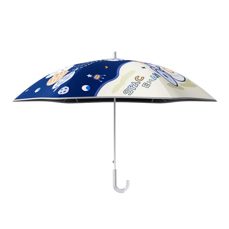 New Tall Children's Special Umbrella Rounded Corner Roller Oversized Primary School Students Anti-puncture Children Vinyl Clear