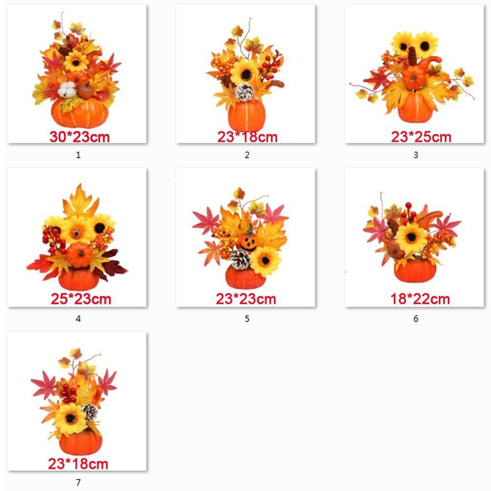 Simulation Flowers Simulation Pumpkin Flowers Fake Plant Halloween Pumpkin Thanksgiving