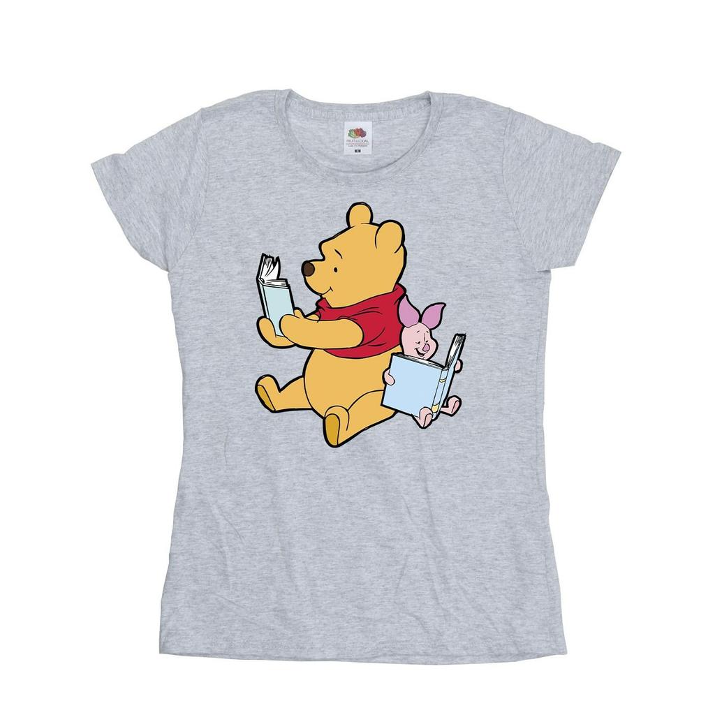 Winnie the Pooh Womens/Ladies Reading T-Shirt
