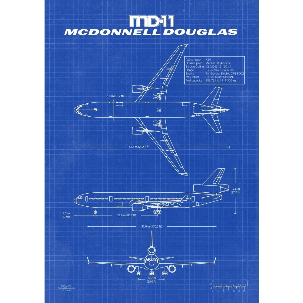 Самолет ВВС Аэробус А-340 Б-747 Патентные принты Плакат самолета Чертеж истребителя Холст Картина Настенное искусство Картинки Домашний декор