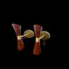 Итальянский бра Diabolo середины 1950-х годов из латуни, коричневый, настенный светильник с 2 парами лампочек
