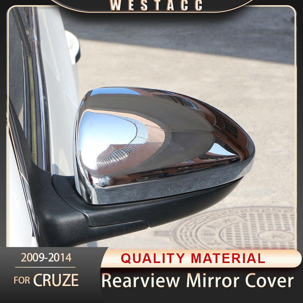 2 шт. хромированная крышка зеркала заднего вида автомобиля, защитная наклейка для Chevrolet Chevy Cruze 2009-2014, украшение на боковое зеркало