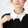 Linbaiway Chiffon Fake Collar Ladies Shirt Women False Collar for Sweater Autumn and Winter Solid Color Detachable Collar