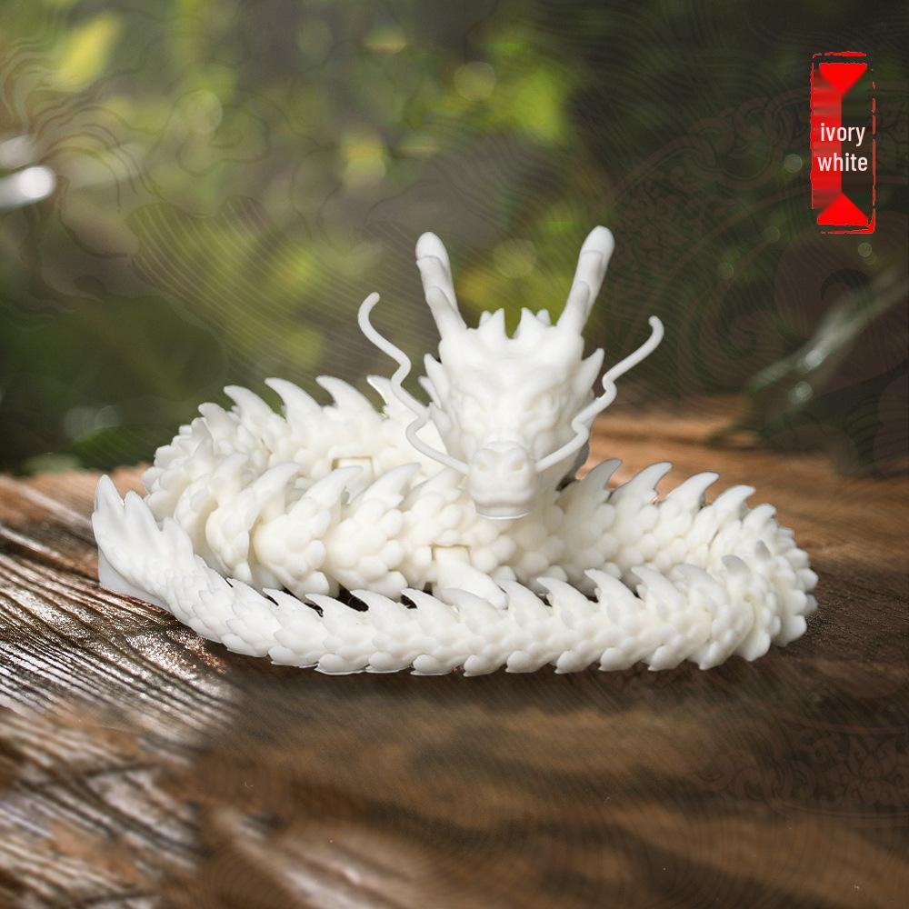 Подвижный 3D-печатный китайский дракон Детский подарочный орнамент