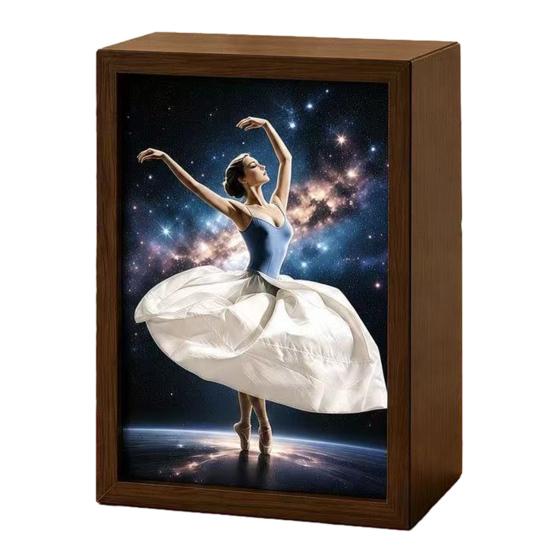 Walnut Wood Tissue Box, with Artistic Ballet Dancer Skirt Design, Multipurpose Paper Towel Holder for Home Decor Entryway Dining Table