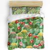 Plant Flower Hummingbirds Bedding Set 3pcs Boys Girls Duvet Cover Pillowcase Kids Adult Quilt Cover Double Bed Set Home Textile