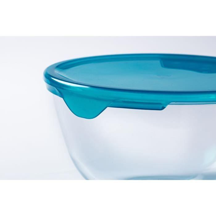 Lot de 5 jattes avec couvercle - PYREX - 2x 0,5L + 1x 1L + 2x 2L