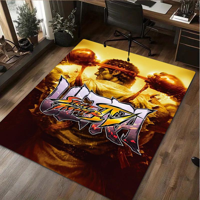 Street Fighter Characters Carpet Office Decorative Carpet For Living Room Bedroom Door Mat Floor Rug Computer Chair Area Rug