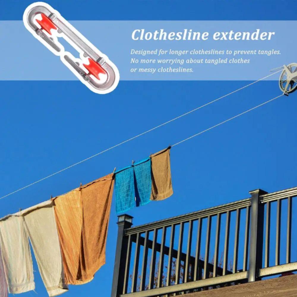 Aluminum Plastic Clothesline Pulley Weatherproof Laundry Line Tightener S-Shaped Spreader  Balcony