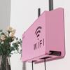 Sturdy Plastic Shelf Organizers Holds Router TV Box Optimizes Desk Space