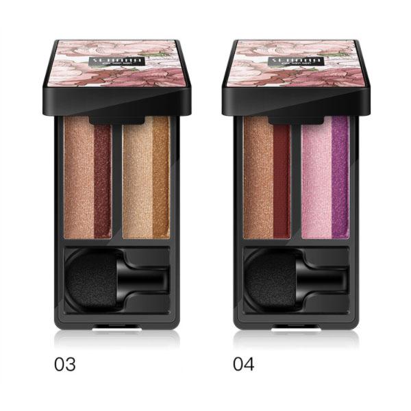 SENANA Водонепроницаемая и устойчивая к поту палитра теней с градиентом, не размазывается, легко окрашивается, не распудривается, долговечная четырехцветная палитра теней для век