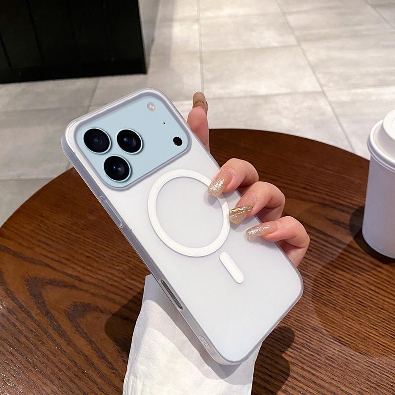 Роскошный Матовый Полупрозрачный Тонкий Чехол с Поддержкой Magsafe Беспроводной Зарядки для iPhone 17 Air 16E 15 14 Plus 13 12 11 Pro Max XS XR 8 Plus