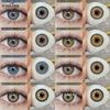 Цветные контактные линзы Синие натуральные контактные линзы Фиолетовые модные удобные цветные контактные линзы Серые линзы для макияжа глаз Красота 1 пара