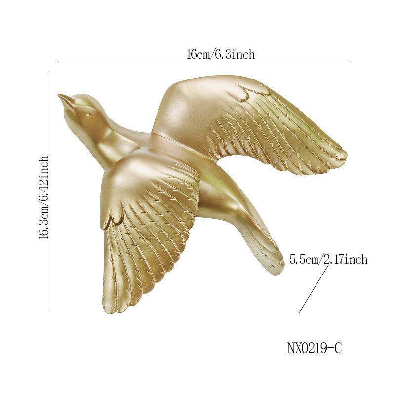 European-style Three-dimensional Bird Wall Decoration Swallow Wall Hanging Abstract Animal Ornaments Home Wall Decoration