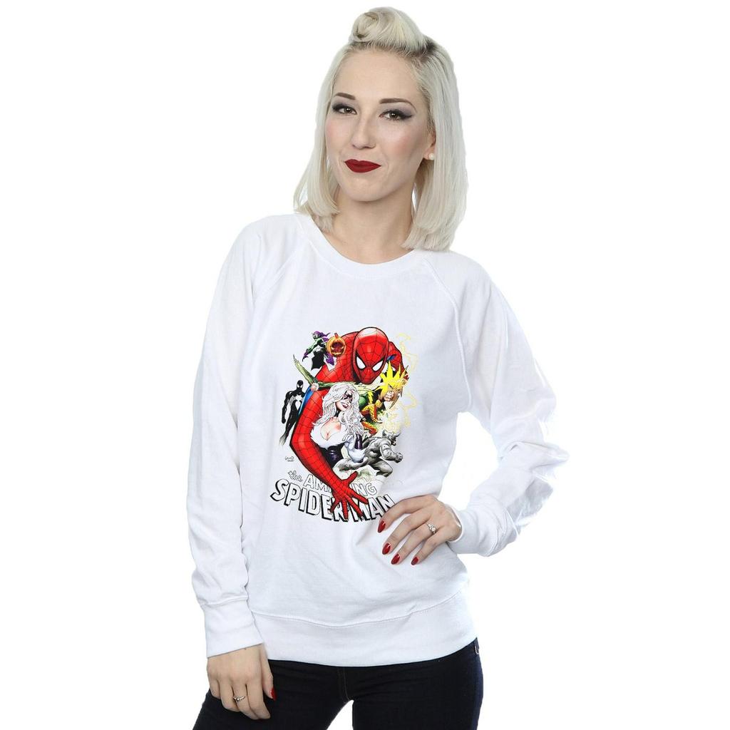 Marvel Womens/Ladies Spider-Man Villains Cover Sweatshirt