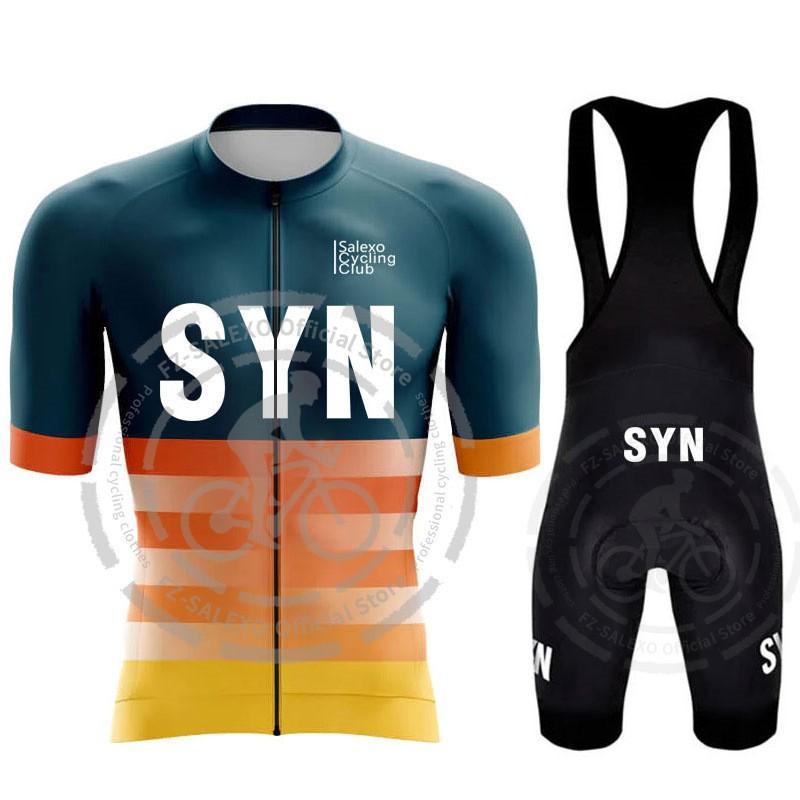 Mens Cycling Jersey Shorts Set Road Mountain Biking Breathable Quick-Dry Performance Wear