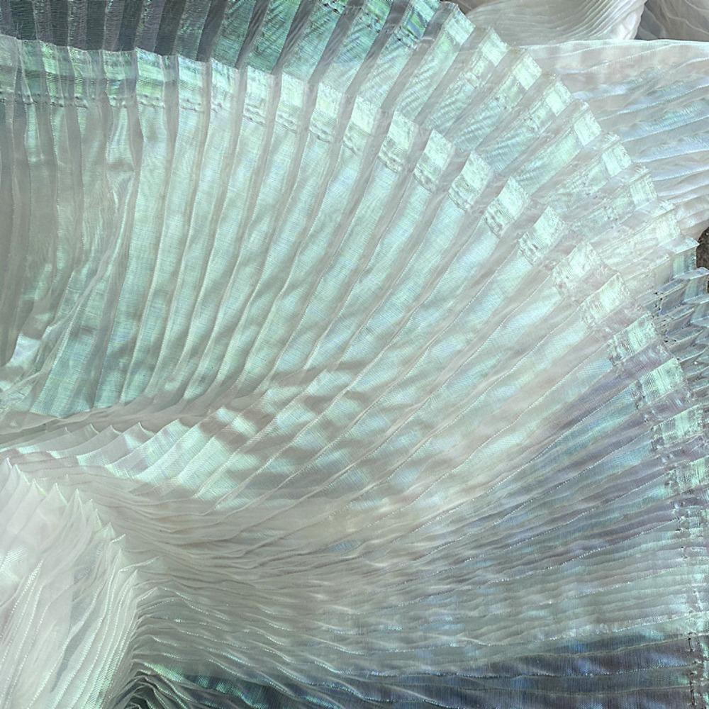Pleated Organza Fabric For Sewing Girls Skirt Dress Handicraft Clothing DIY Supplies Apparels Needlework Accessories