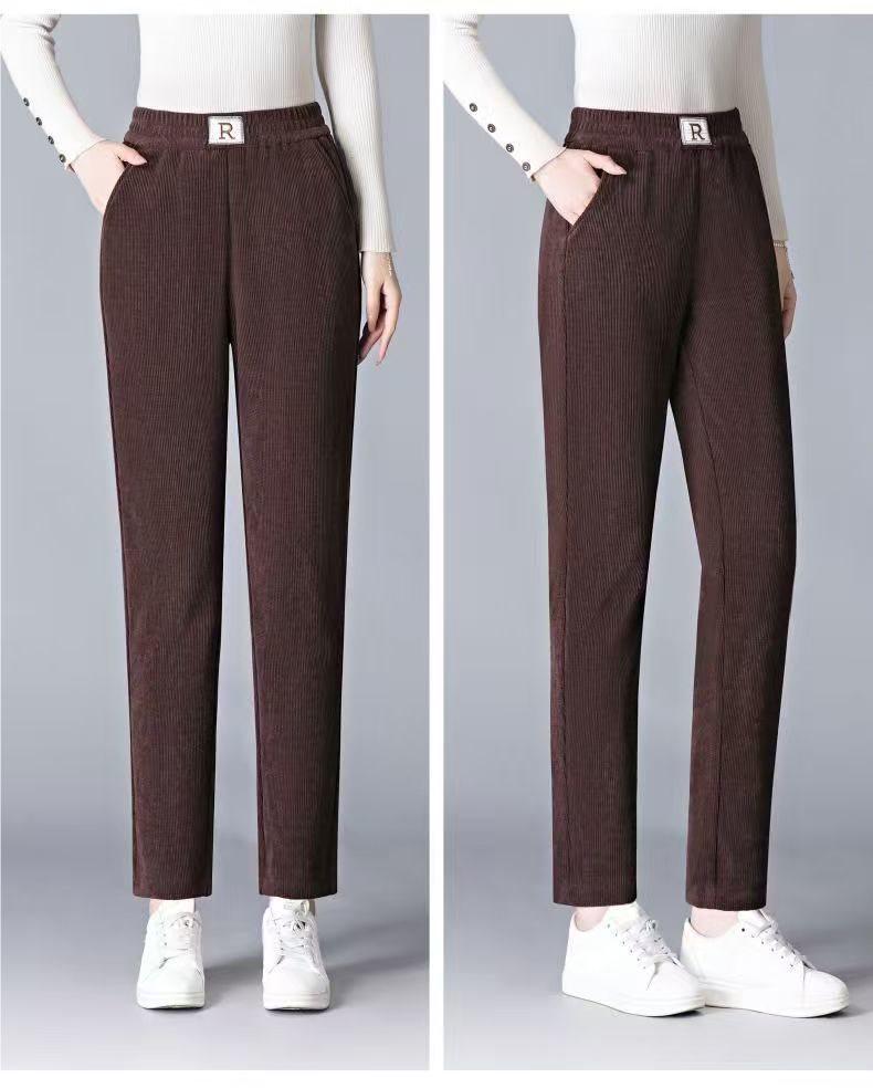 Женские гаремные брюки на флисовой подкладке из шенилла, утолщенные, больших размеров, повседневные, прямого кроя.