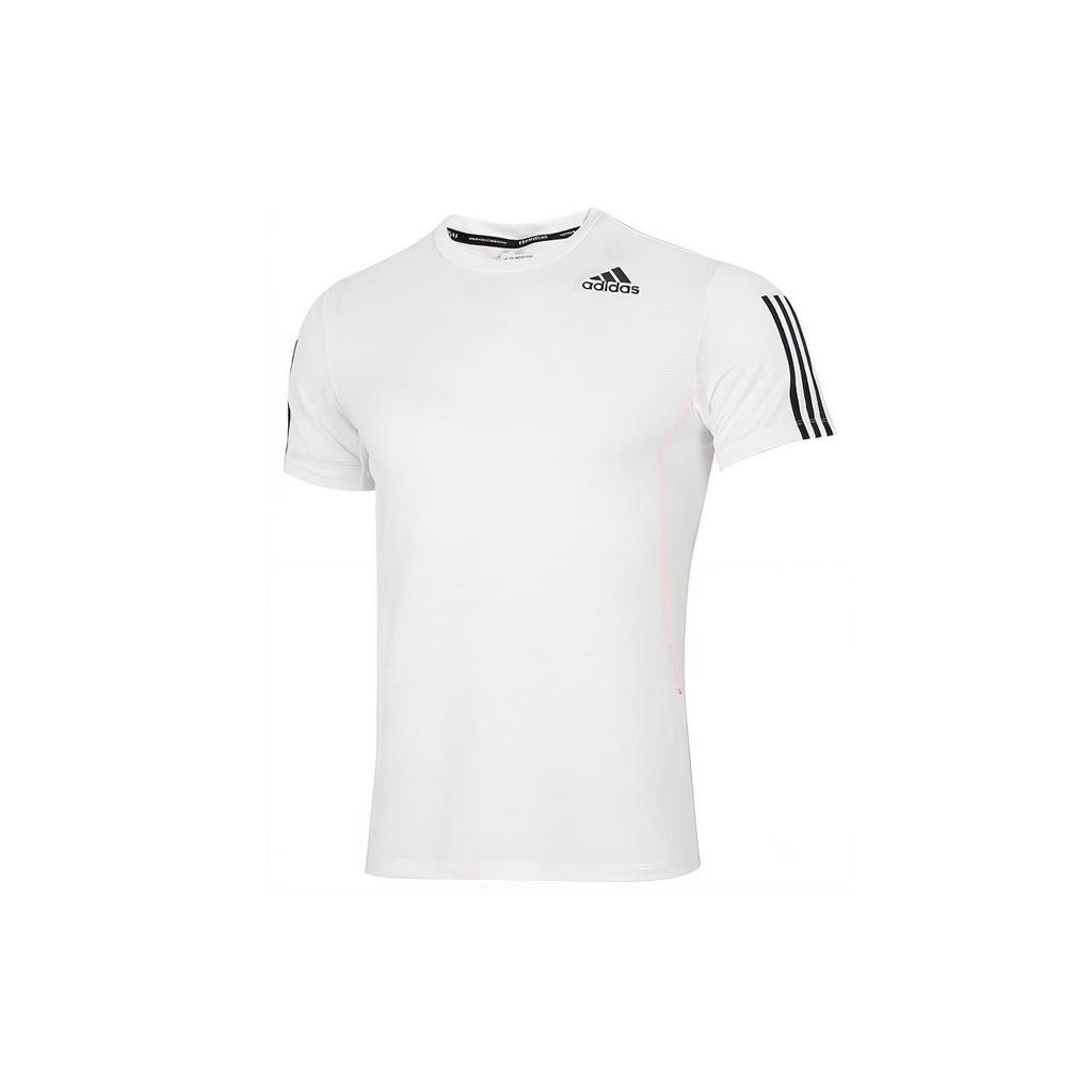 adidas Футболки Мужские Белые С Круглым Вырезом Умеренный Прямой Крой H16877