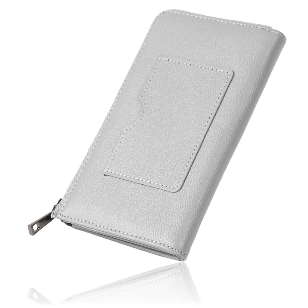 LASIEM Длинный кошелек Средний кошелек Компактный кошелек из натуральной кожи Короткий длинный кошелек Маленький длинный кошелек Внешний карман на молнии Защита от скимминга "Короткий кошелек"