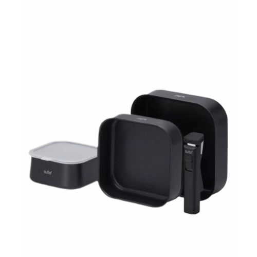 Sutto 5-Piece Induction-Compatible Frying Pan Set (Includes a Square Frying Pan, a Black Frying Pan with Detachable Handles, a Deep Frying Pan S, a De