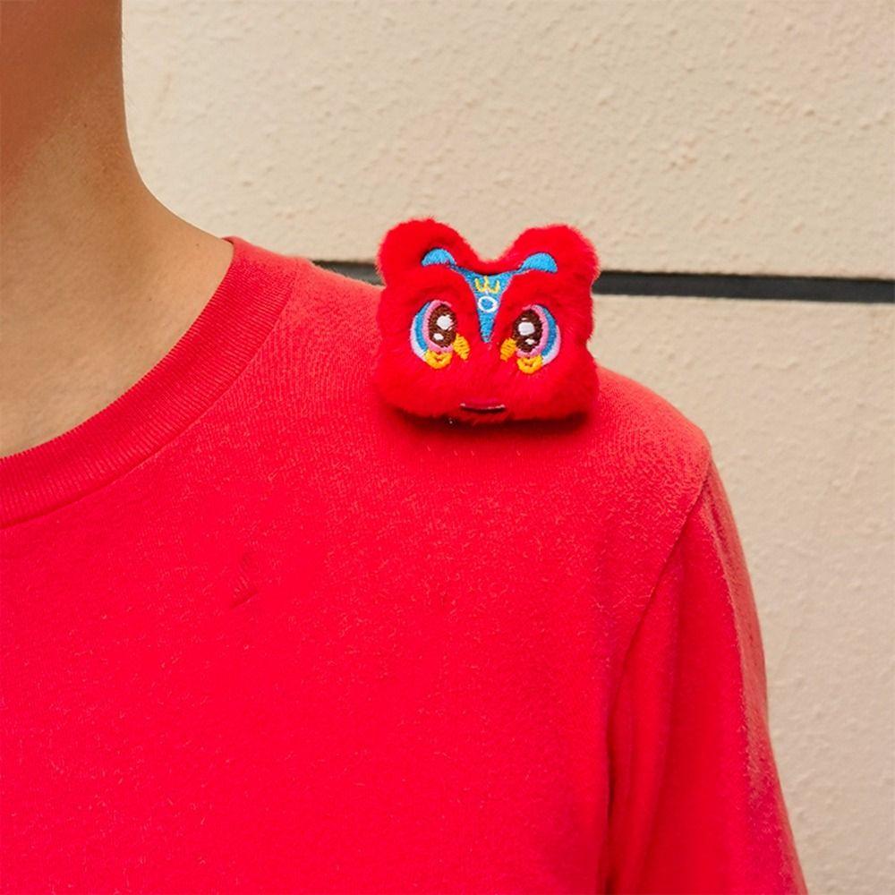 Танцующий Лев Брошь Левенка Стиль Лун Цзун Китайский Значок Мультяшный Значок Новый Год Подарок