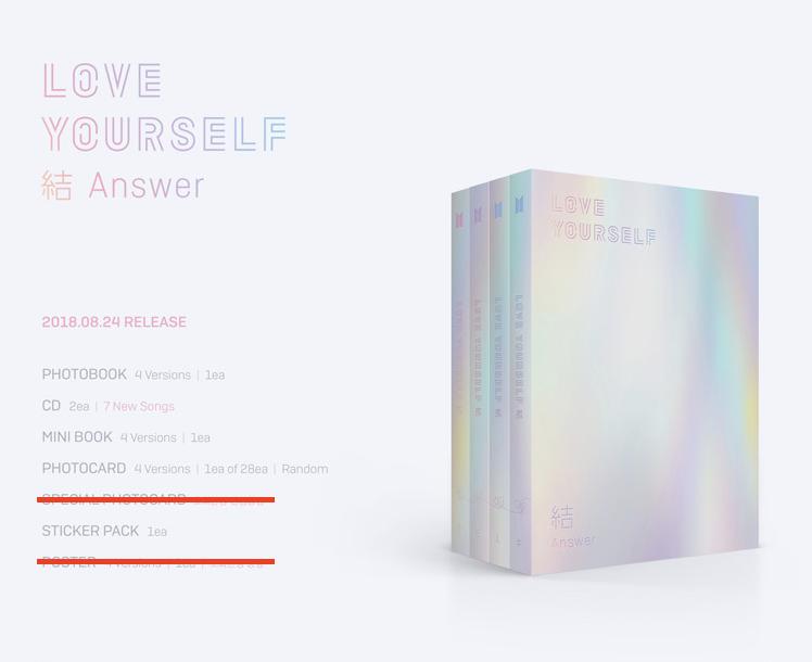 BTS Переизданный альбом Love Yourself [LOVE YOURSELF ANSWER]