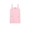 Spring and Summer New Women's Clothing Flip Stickers Pocket Decoration Short Sleeveless Square Collar Spaghetti Straps Knitted Dress 4192054