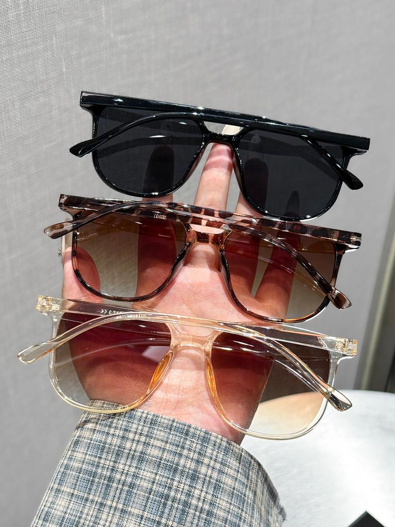 3Pcs Retro Cat Eye Goggles Sunglasses Women Fashion Oversized Men Vintage Black Sun Glasses Trendy Shades Uv400 Eyewear