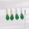 Серьги Hetian Jade Orchid в стиле ретро, классические серьги-крючки с изумрудом, нежный темперамент, элегантные женские серьги-цветы