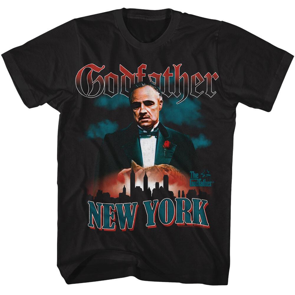 The Godfather Movie Don Vito Corleone New York Skyline Silhouette Men T Shirt