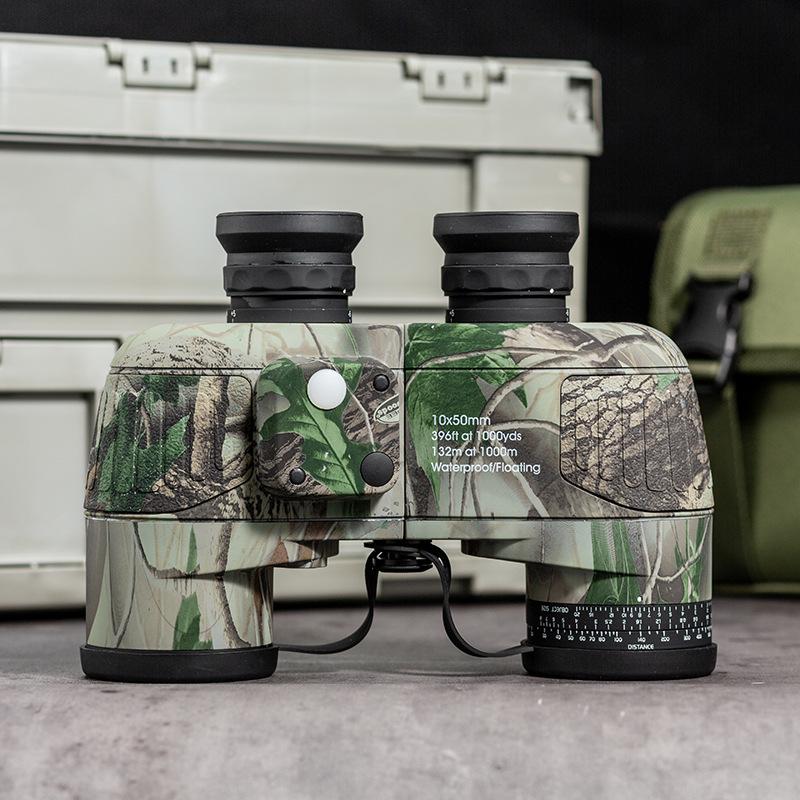 Водонепроницаемый, защищенный от запотевания бинокль 10x50 ED высокой четкости с инфракрасным дальномером и морским компасом