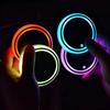 LED Car Cup Holder Light 7 Colors Light Up Cup Coaster USB Rechargeable Interior