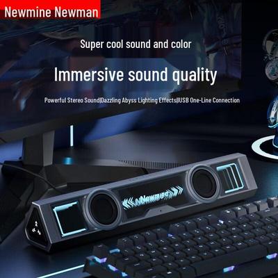 Игровая настольная звуковая панель Newmine BT518 RGB, динамик, штекер CN (адаптер в комплекте)