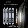 4-Pack Night Reflective Car Door Stickers Plastic Safety Warning Decals14*2cm/5.51*0.79in Visible At 300 Meters