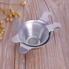 Kitchen Kungfu Leaf Stainless Steel Fine Mesh Tea Strainer Funnel Filter