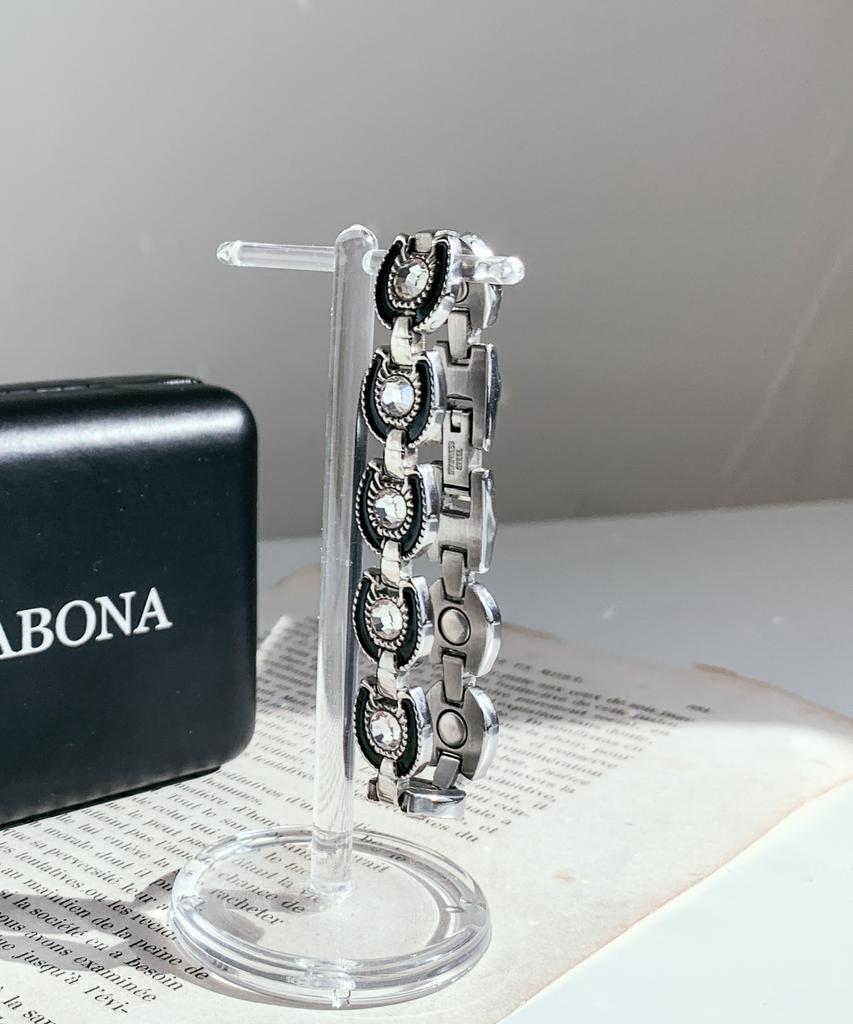 Sabona London 214 Lady Gem Black Horseshoe Magnetic Bracelet
