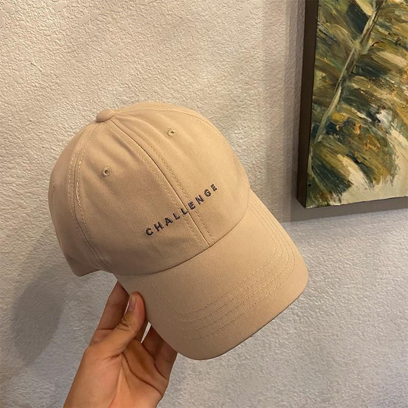 Sun Protection Baseball Cap With Wide Brim For Women And Men Cotton Embroidered Letter Design